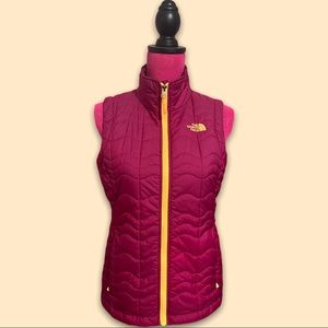 North Face Hot Pink Sleevless puffer Jacket
